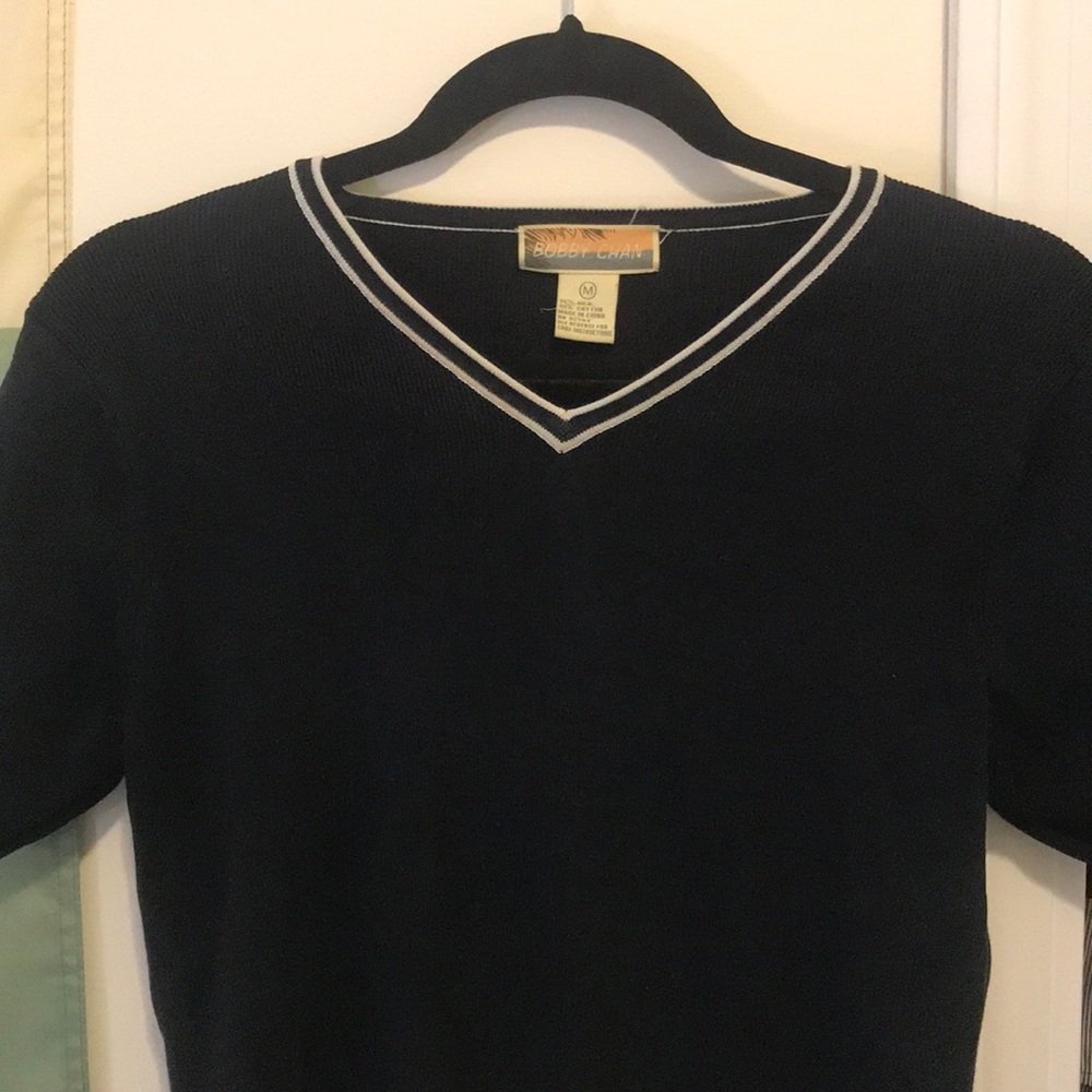 Black and white top for work